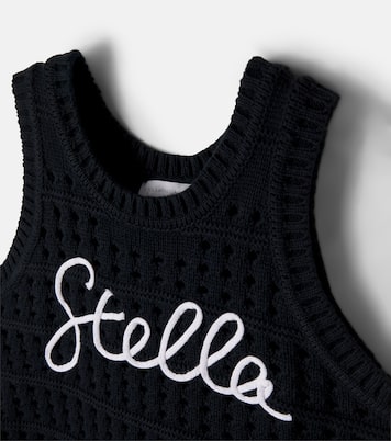 Embroidered crochet cotton tank top | Stella McCartney Kids