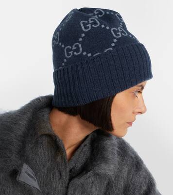 GG jacquard cashmere beanie | Gucci