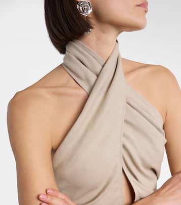 드레이프 홀터넥 리넨 탑 | Magda Butrym