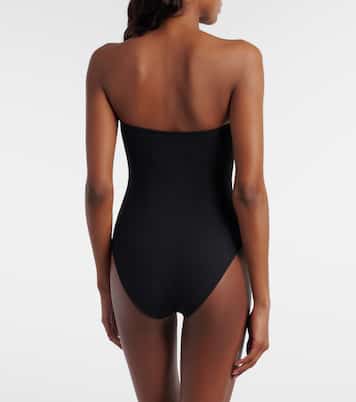 Ribbed-knit bandeau swimsuit | Toteme
