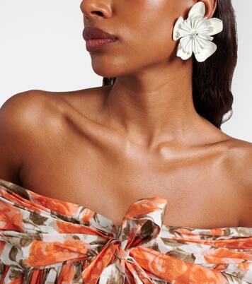 Floral clip-on earrings | Chloé