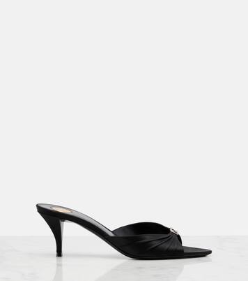 Pantoletten Jerry 60 aus Satin mit Kristallen | Saint Laurent