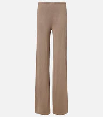 Pantalones rectos Esme en mezcla de seda | Aya Muse