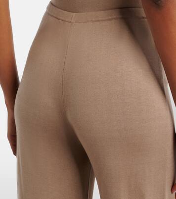 Pantalones rectos Esme en mezcla de seda | Aya Muse