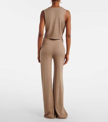 Pantalones rectos Esme en mezcla de seda | Aya Muse