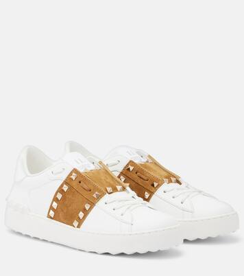 Zapatillas Rockstud de piel con ante | Valentino Garavani