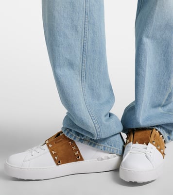 Zapatillas Rockstud de piel con ante | Valentino Garavani