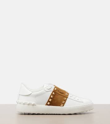 Zapatillas Rockstud de piel con ante | Valentino Garavani