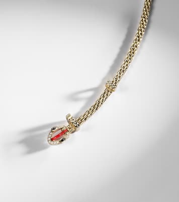 Python Mini 9kt gold bracelet with diamonds and enamel | Yvonne Léon
