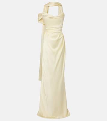 Nova Vixen scarf-detail satin bustier gown | Vivienne Westwood