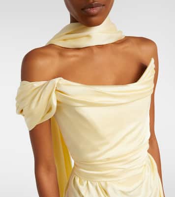 Nova Vixen scarf-detail satin bustier gown | Vivienne Westwood