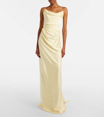 Nova Vixen scarf-detail satin bustier gown | Vivienne Westwood