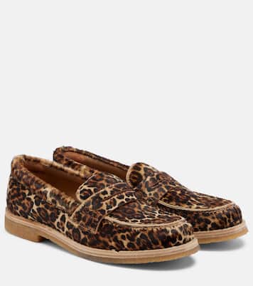 Jerry leopard-print calf hair penny loafers | Golden Goose