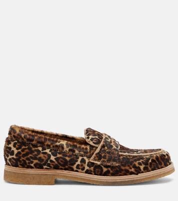 Jerry leopard-print calf hair penny loafers | Golden Goose