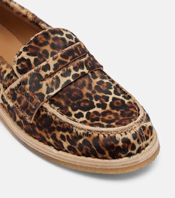 Jerry leopard-print calf hair penny loafers | Golden Goose