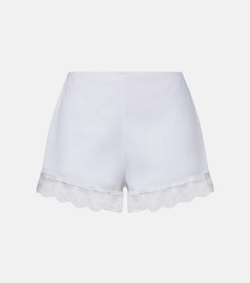 Von lace-trimmed linen shorts | Staud