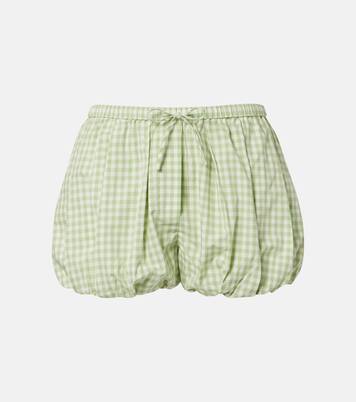 Gingham cotton-blend shorts | Simkhai