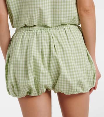 Gingham cotton-blend shorts | Simkhai