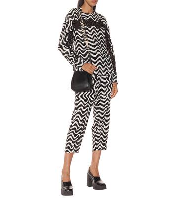 Pantalon carotte raccourci imprimé en soie | Stella McCartney