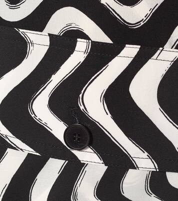 Pantalon carotte raccourci imprimé en soie | Stella McCartney