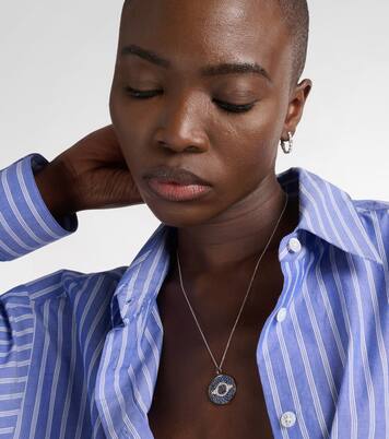 Dawn 18kt white gold necklace with diamonds and sapphires | Ileana Makri