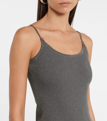 Robe midi en coton et satin | JW Anderson