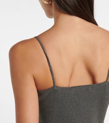 Robe midi en coton et satin | JW Anderson