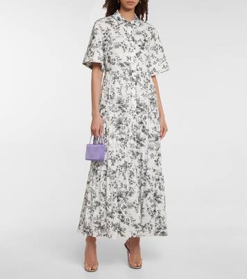 Robe longue Kate en coton à fleurs | Erdem