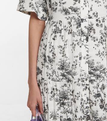 Robe longue Kate en coton à fleurs | Erdem