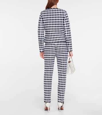 Checked jacquard-knit jacket | Alaïa