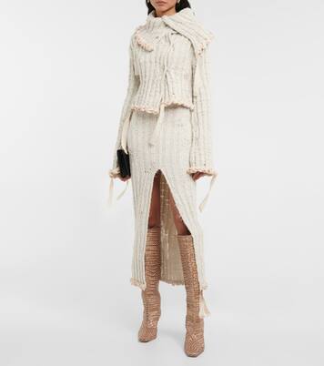 Crochet wool-blend maxi skirt | Acne Studios