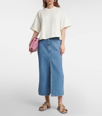 Sandalen aus Metallic-Leder | Dries Van Noten