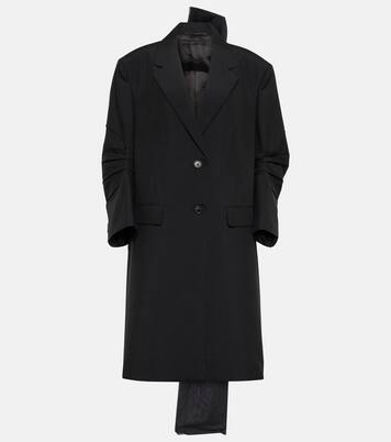 Bow-detail mohair coat | Prada