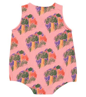 Baby Pink House Butterfly cotton bodysuit | The Animals Observatory