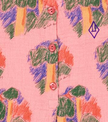 Baby Pink House Butterfly cotton bodysuit | The Animals Observatory