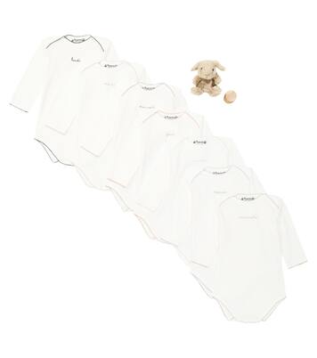 Set of 7 cotton onesies, bunny, and tooth box | Bonpoint