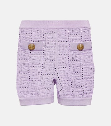 Shorts Monogram aus Strick | Balmain