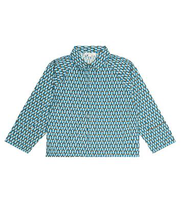 Burdock printed cotton poplin shirt | Caramel