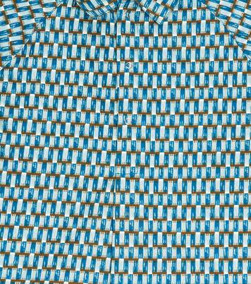 Burdock printed cotton poplin shirt | Caramel