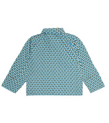 Burdock printed cotton poplin shirt | Caramel