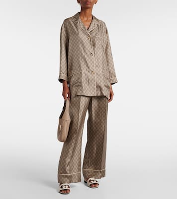 Interlocking G cutout leather sandals | Gucci