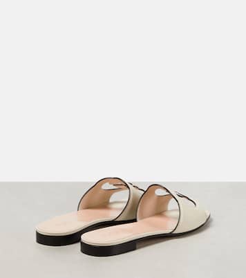 Interlocking G cutout leather sandals | Gucci