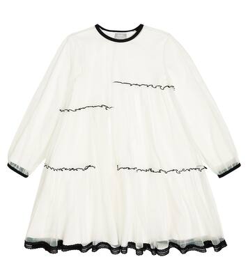 Tulle and cotton-blend jersey dress | Il Gufo