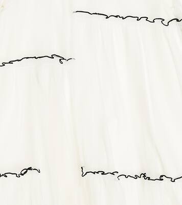Tulle and cotton-blend jersey dress | Il Gufo