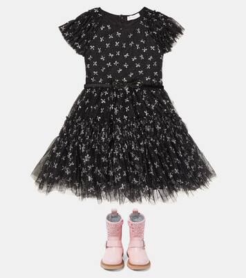 Ruffled tulle dress | Monnalisa
