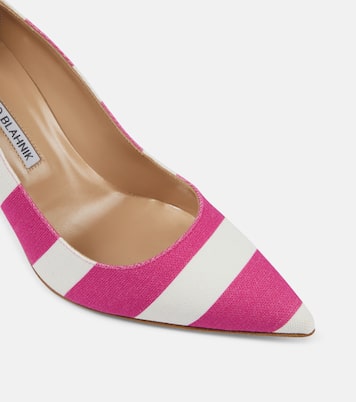 Pumps BB 90 in canvas a righe | Manolo Blahnik