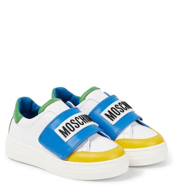 Logo leather sneakers | Moschino Kids