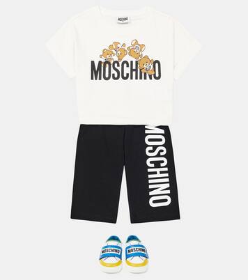 Logo leather sneakers | Moschino Kids