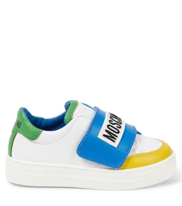 Logo leather sneakers | Moschino Kids