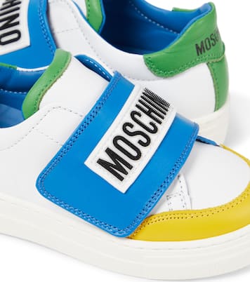 Logo leather sneakers | Moschino Kids